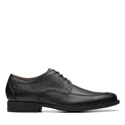 Clarks Men's Whiddon Apron Oxford, Black Tumbled Leather, 15