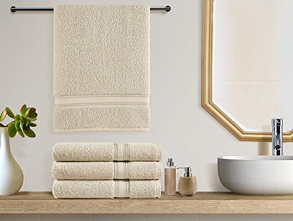 Bath Towels Set - 100% Ring Spun Cotton Towels Set, Oversized Bath Towels, Highly Absorbent Bath Towel Sets for Bathroom, 54" x 28", Extra Large Bath Towels,Quick Dry Towels for Body- Cotton