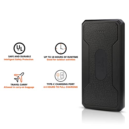 MEXITOP Lightweight Heated Vest for Men/Women, Outdoor Water/Wind Resistant Outerwear Vests with 10000mAh Large Capacity Battery Pack, Black
