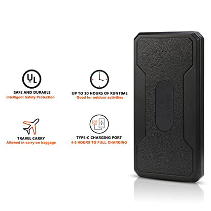 MEXITOP Lightweight Heated Vest for Men/Women, Outdoor Water/Wind Resistant Outerwear Vests with 10000mAh Large Capacity Battery Pack, Black