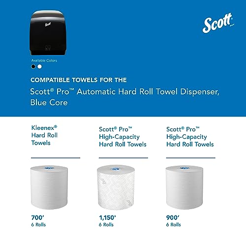Scott Pro Automatic Hard Roll Paper Towel Dispenser System (34348), for Blue Core Scott Pro Roll Towels, Smoke/Black, 1 / Case