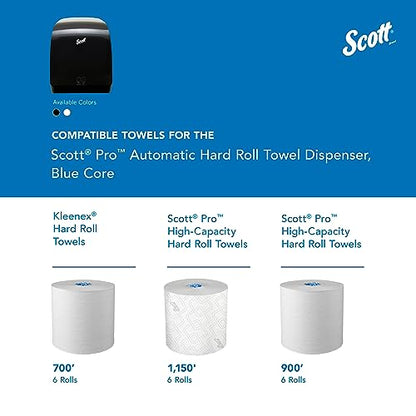 Scott Pro Automatic Hard Roll Paper Towel Dispenser System (34348), for Blue Core Scott Pro Roll Towels, Smoke/Black, 1 / Case