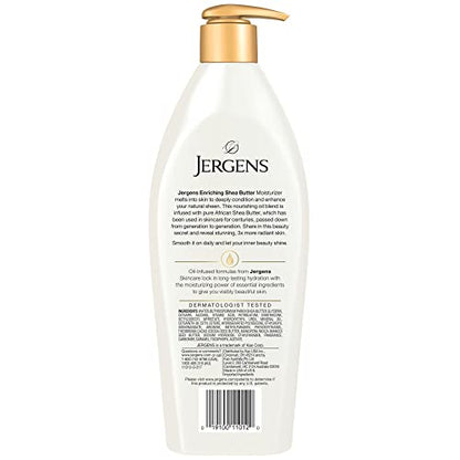 Jergens Base Oil-Infused Shea Butter 16.8 oz, Pack of 3