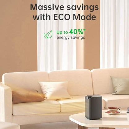 Space Heater, 90° oscillation portable heater, 1500W PTC electric heater with thermostat,1-12H Timer, fast and safe heating, small room heaters with heating and fan modes for bedroom, office, indoor