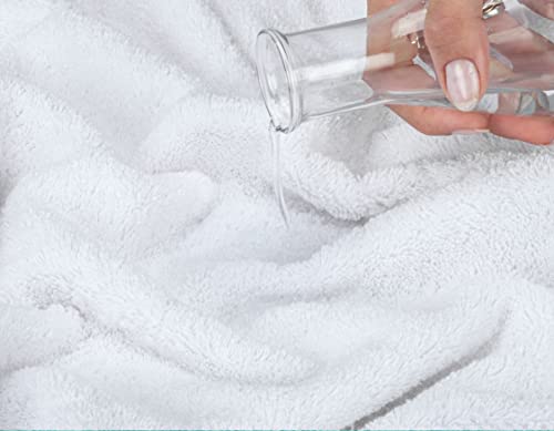 American Soft Linen Hand Towels, Set of 4, 100% Turkish Cotton Hand Towels for Bathroom, Kitchen, White