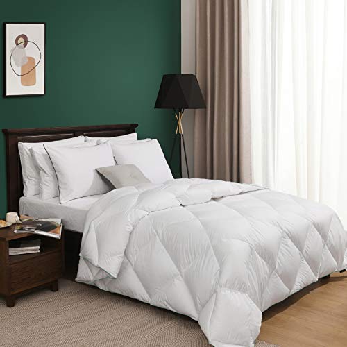 LOVTEX Lightweight Down Comforter Duvet Insert King Size - with Corner Tabs, 600+ Fill Power, Ultra Soft Shell Down Proof