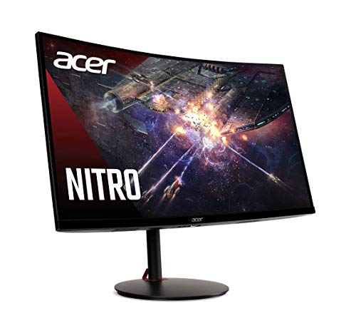 Acer Nitro XZ270U Pbmiiphx 27"" 1500R Curved WQHD (2560 x 1440) VA Zero-Frame Gaming Monitor with Adaptive-Sync Technology, 165Hz Refresh Rate, 1ms VRB, (Display Port & 2 x HDMI Ports), Black