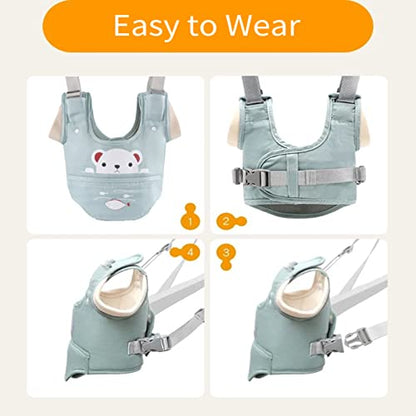 Huifen Baby Walking Harness with Detachable Crotch Baby Walking Assistant Handheld Walk Helper for Baby Learn to Walk(9-24 Month)(Green)