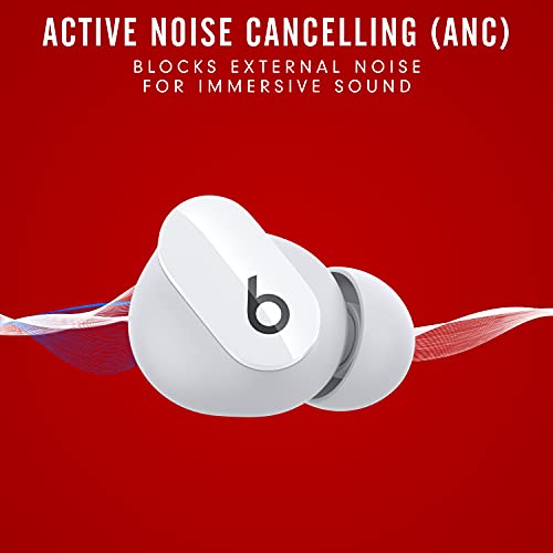 Beats Studio Buds – True Wireless Noise Cancelling Earbuds – Compatible with Apple & Android, Built-in Microphone, IPX4 Rating, Sweat Resistant Earphones, Class 1 Bluetooth Headphones - White