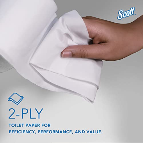 Scott Kimberly-Clark 4007 Essential Coreless High-Capacity Standard Roll Toilet Paper, 2-Ply, White, Pack of 36,000