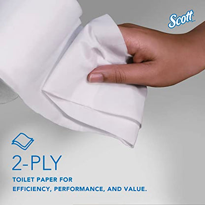 Scott Kimberly-Clark 4007 Essential Coreless High-Capacity Standard Roll Toilet Paper, 2-Ply, White, Pack of 36,000