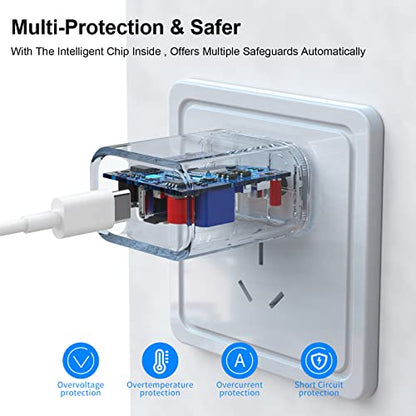3Pack iPhone Charger【Apple MFi Certified】, 20W PD USB C Wall Charger with 6FT USB C to Lightning Cable Fast Charging Adapter Compatible with iPhone 14/14 Pro Max/13/12/11/XS/XR/X