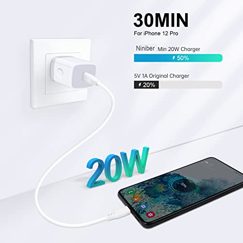 20W USB C Wall Charger Cube Travel Fast Charging Block Box Adapter Compatible for Samsung Galaxy A12 A11 A21 A13 A53 5G,A73 S22 S21 A01 A52 A42 A03S A02S,Z Fold 4/Flip 3; iPhone 14 13,12
