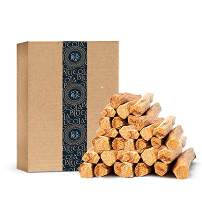 Ola Blue Premium Palo Santo Sticks Bulk (1Pound) high Resin Peruvian Authentic - substantially harvested Hand Picked Incense Sticks Energy Cleansing Smudging Sticks – Natural (Holy Wood)
