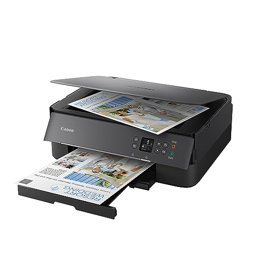 Canon PIXMA TS6420a All-in-One Wireless Inkjet Printer [Print,Copy,Scan], Black, Works with Alexa