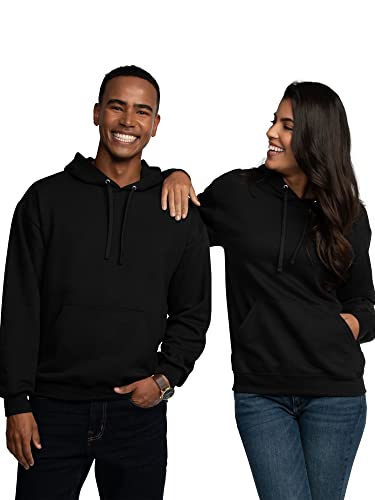 Fruit of the Loom mens Eversoft Fleece Sweatshirts & Hoodies Shirt, Pullover - Black, Small US