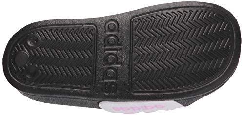 adidas Adilette Shower Slides Sandal, Cream White/Clear Lilac/White, 11 US Unisex Little Kid