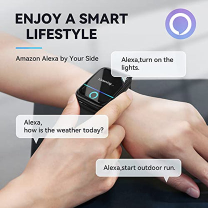 Smart Watch for Men Women(Answer/Make Call),Alexa Built-in,1.8"Fitness Tracker with Heart Rate Sleep SpO2 Monitor,100+Sport Modes,5ATM Waterproof,Activity Trackers and Smartwatches for Andriod iPhone