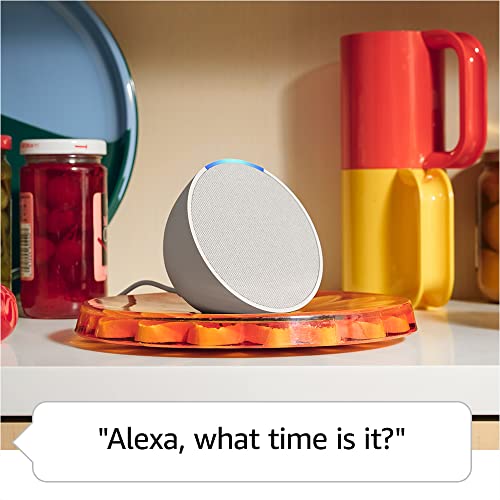 Introducing Echo Pop | Full sound compact smart speaker with Alexa | Glacier White