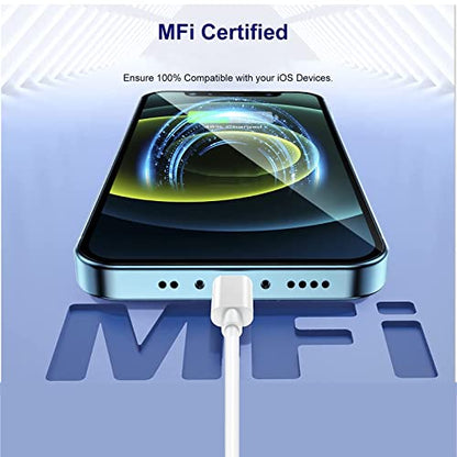 Apple USB Lightning Cable 3Pack 3FT Apple Charger Wire iPhone Fast chaging Cable Apple MFi Certified for iPhone 14/13/12/11 Pro Max/XS MAX/XR/X/8/7/Plus/6S/6/SE/5S/iPad