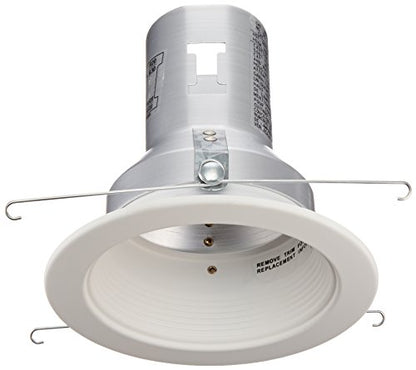 HALO 5001P Recessed Ceiling Light Trim, White Baffle, White Trim, 5 in.