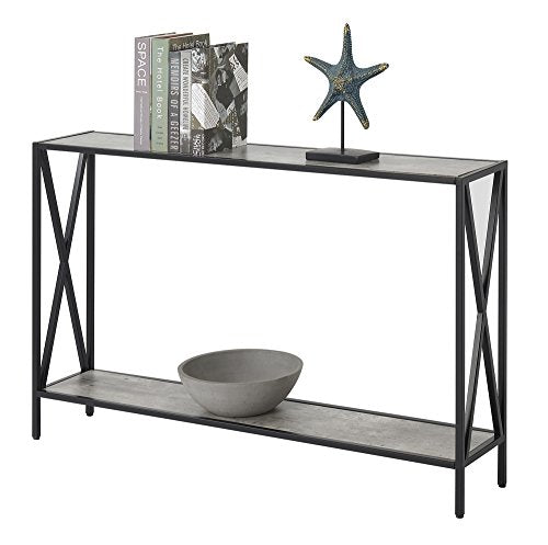 Convenience Concepts Tucson Console Table with Shelf, Faux Birch