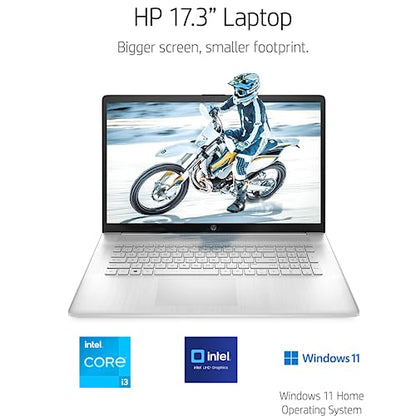 HP 17.3" HD Plus Laptop, for Business and Students, Intel Quad Core, 16GB RAM, 1TB NVMe SSD, Fullsize Keyboard, HDMI, Rapid Charge, Type-C, Windows 11 with Bundled Accessories