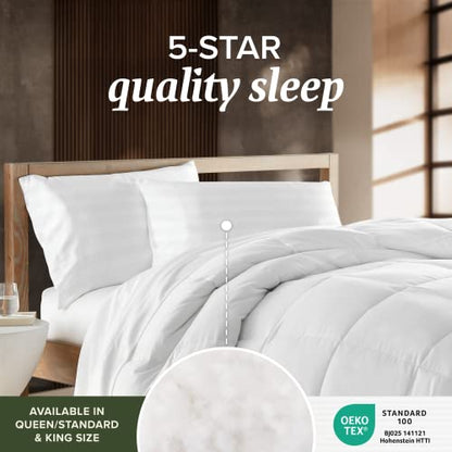 Beckham Hotel Collection Bed Pillows Standard / Queen Size Set of 2 - Down Alternative Bedding Gel Cooling Pillow for Back, Stomach or Side Sleepers