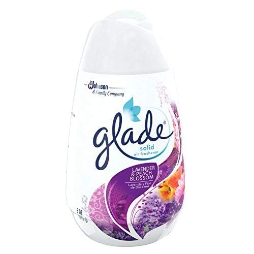 Glade Solid Air Freshener, Deodorizer for Home and Bathroom, Lavender & Peach Blossom, 6 Oz