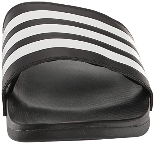 adidas Adult Adilette Comfort Slides Core Black/White/Core Black 8