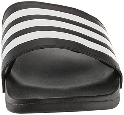 adidas Adult Adilette Comfort Slides Core Black/White/Core Black 8