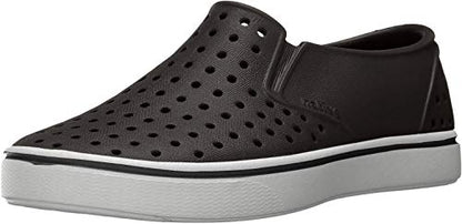 Native Shoes, Miles, Kids Shoe, Jiffy Black/Shell White, 5 M US Toddler