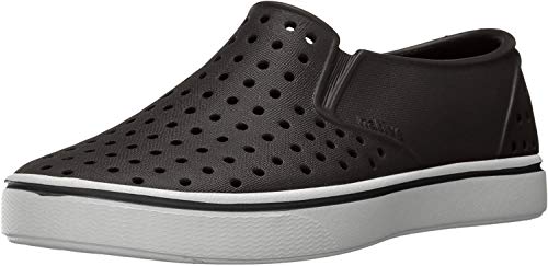 Native Shoes, Miles, Kids Shoe, Jiffy Black/Shell White, 5 M US Toddler