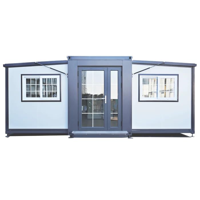 CHECK OTHER SELLERS! Zolyndo Portable Prefabricated Tiny Home 19x20ft, Mobile Expandable Plastic Prefab House for Hotel, Booth, Office, Guard House, Shop, Villa, Warehouse, Workshop
