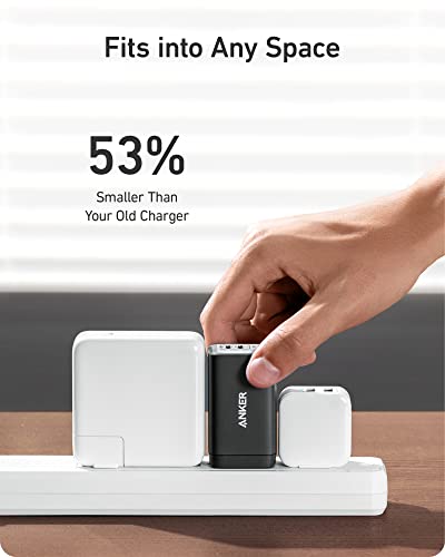 Anker USB C Charger, 735 Charger (Nano II 65W), iPad Charger, PPS 3-Port Fast Compact Foldable for MacBook Pro/Air, iPad Pro, Galaxy S23, Dell XPS 13, Note 20/10+, iPhone 14/Pro, Steam Deck, and More
