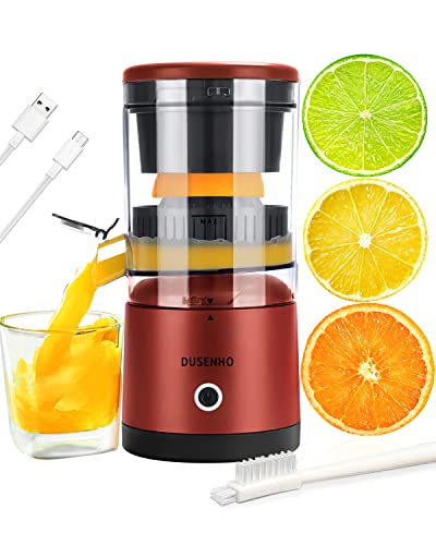 Citrus Juicer Machines Rechargeable - Portable Juicer with USB and Cleaning Brush for Orange, Lemon, Grapefruit