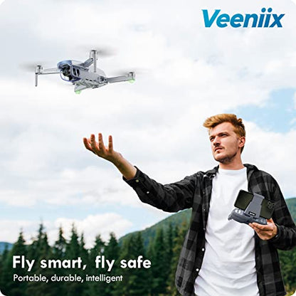 Veeniix V11MINI Drones with Camera for Adults 4K 60Min Flight Time, Under 250g, 5GHz WiFi Transmission, GPS Auto Return, Waypoints, Follow Me, Altitude Hold, Circle Fly, Easy to Fly Gift for Beginner
