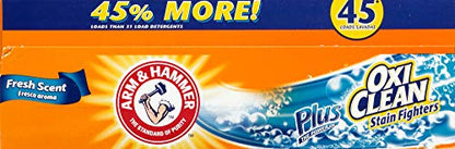 Arm & Hammer Plus OxiClean Powder Laundry Detergent, Fresh Scent, 45 Loads
