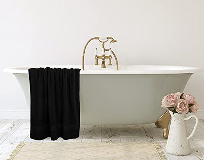 Utopia Towels - Luxurious Jumbo Bath Sheet 2 Piece - 600 GSM 100% Ring Spun Cotton Highly Absorbent and Quick Dry Extra Large Bath Towel - Super Soft Hotel Quality Towel (35 x 70 Inches, Black)