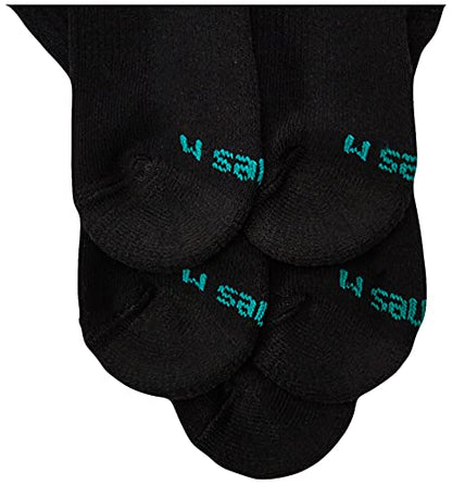 Hanes Small-Shoe Size: 4.5-8.5 Boys, Double Tough Cushioned Crew Socks, 12-Pair Packs, Black