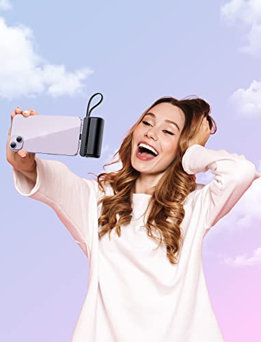 Tiitarn Small Portable Charger, 5000mAh Foldable Power Bank Built in Stand Mini Battery Pack Charger Compatible with i-Phone 14/14 Pro Max/13/13 Pro Max/12/12 Pro Max/11 Pro/XS Max/XR/X/8/7