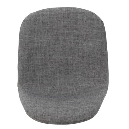 Christopher Knight Home Raina Mid-Century Modern Fabric Dining Chairs with Wood Finished Metal Legs, 2-Pcs Set, Light Grey / Dark Brown