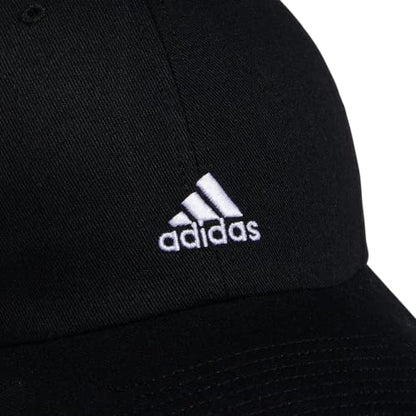 adidas Women's Saturday Relaxed Fit Adjustable Hat, Black/White, One Size