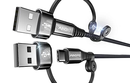 AINOPE USB C to USB C Cable [60W, 6FT] C to C Type Fast Charging Cable with Removable USB C to USB Adapter, Fast Charge USB C Cable for iPad Pro Air Galaxy