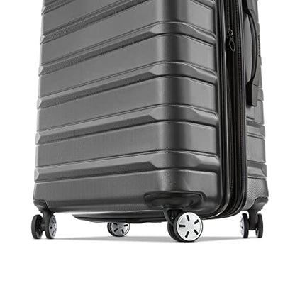 Samsonite Omni 2 Hardside Expandable Luggage with Spinners | Solid Charcoal | 2PC SET (Carry-on/Medium)