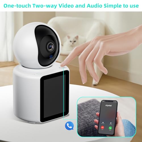 oneware Video Call Security Camera Indoor, Nanny Camera Baby Monitor Pet Camera,Two-Way Video,One-Touch Call,360-Degree View WiFi Camera for Home Security, Motion Tracking, IR Night Vision
