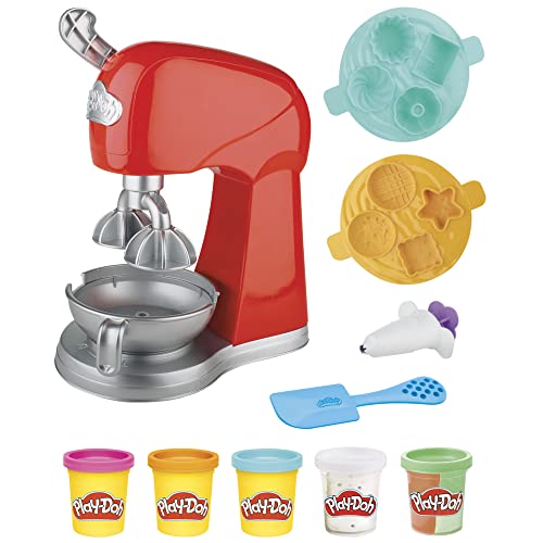 Add 3! Play-Doh Kitchen Creations Magical Mixer Playset, Toy Mixer with Play Kitchen Accessories, Arts and Crafts for Kids 3 Years and Up