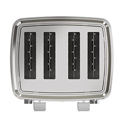 GE Stainless Steel Toaster | 4 Slice | Extra Wide Slots for Toasting Bagels, Breads, Waffles & More | 7 Shade Options for the Entire Household to Enjoy | Countertop Kitchen Essentials | 1500 Watts