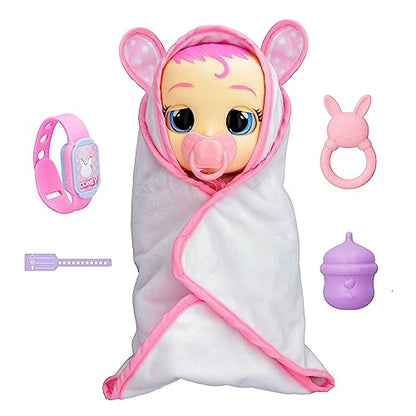 Cry Babies Newborn Coney - Interactive Baby Doll with 20+ Baby Sounds, Girls & Kids Age 18M and Up