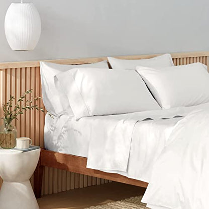 Amazon Aware 100% Organic Cotton 300 Thread Count Pillowcase, Standard Set, King, White, 2 Pack, 40" x 20"